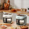 220V Visible Air Fryer Home 4.5L Glass Transparent Electric Fryer No Flip 1200W French Fry Machine Oil-free Electric Fryer 1
