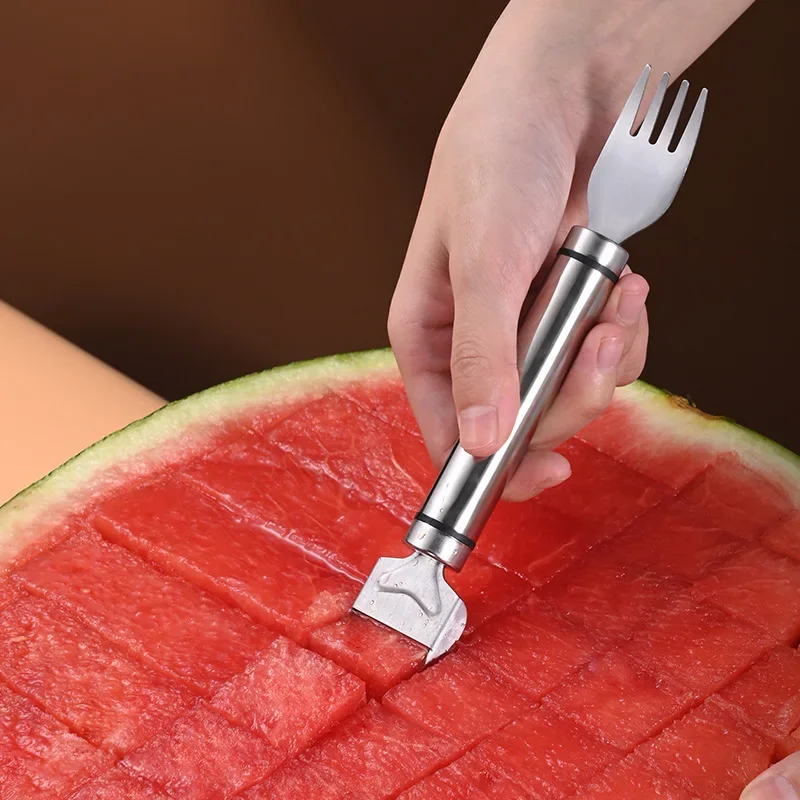 Description Picture 5 of itemStainless Steel Windmill Watermelon Cutter Artifact Salad Fruit Slicer Cutter Tool Watermelon Digger Kitchen Accessories Gadgets