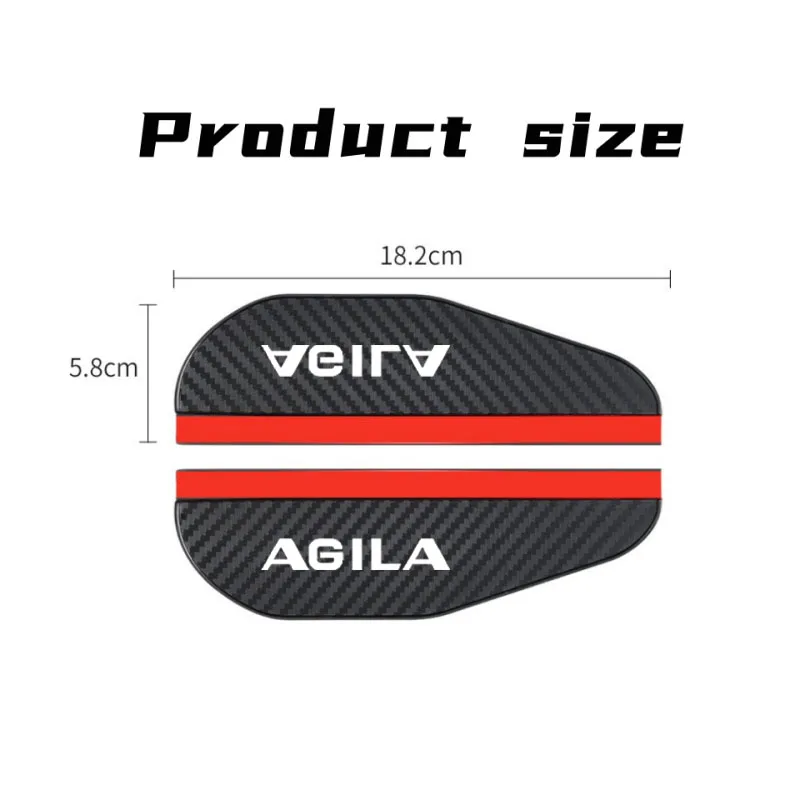 Mirror Wall Sticker 2pcs Carbon fiber Car Rearview Mirror Rain Eyebrow Sticker For Opel OPC Astra Insignia Corsa Mokka Vectra Zafira VIVARO VXR8