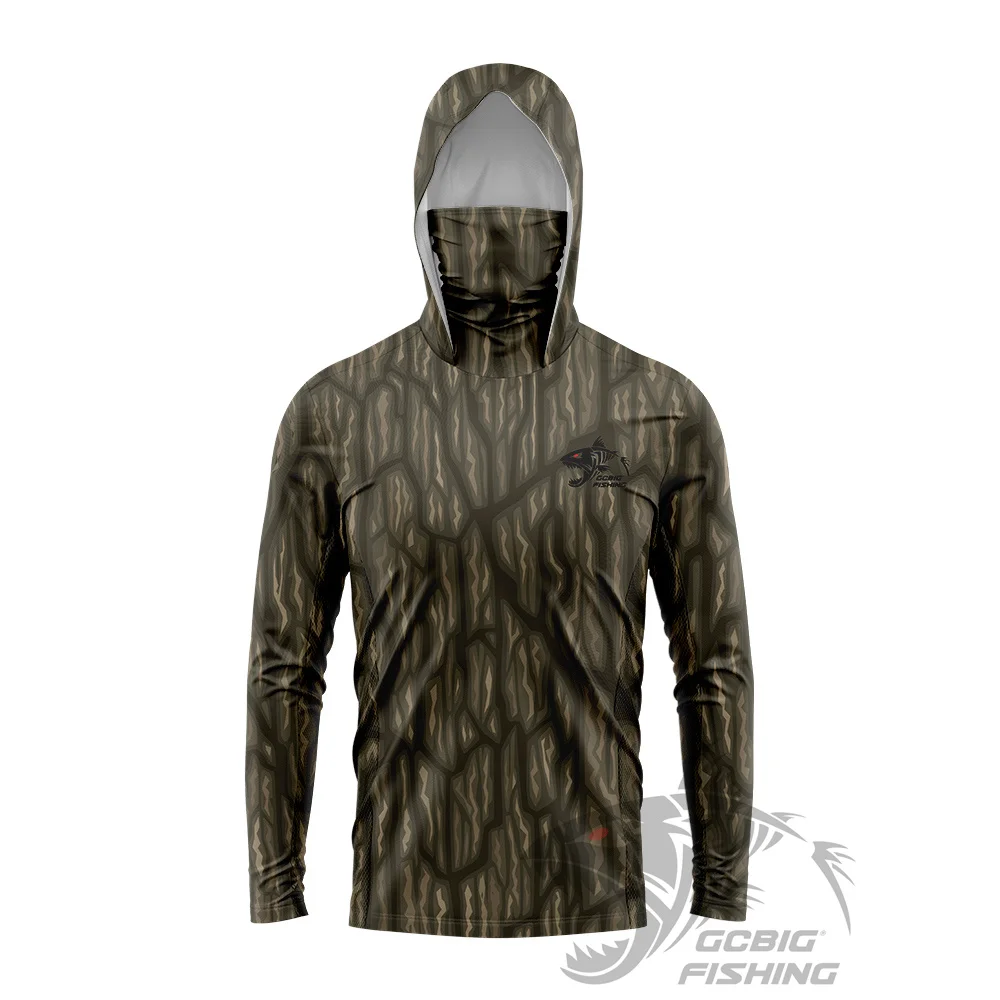 Description Picture 6 of itemGG New Men's UV Mask Hooded Performance Fishing Shirt Breathable Fabric Long Sleeve UPF50+ Angling Clothing