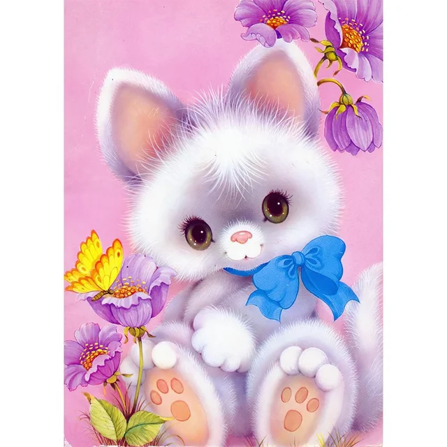 Animal 5D Diamond Painting Parrot Cat Dog Diamond Mosaic Animal Bird Rhinestone Embroidery Full Round Diamond Cross Stitch Kit CY-DW04280AE6