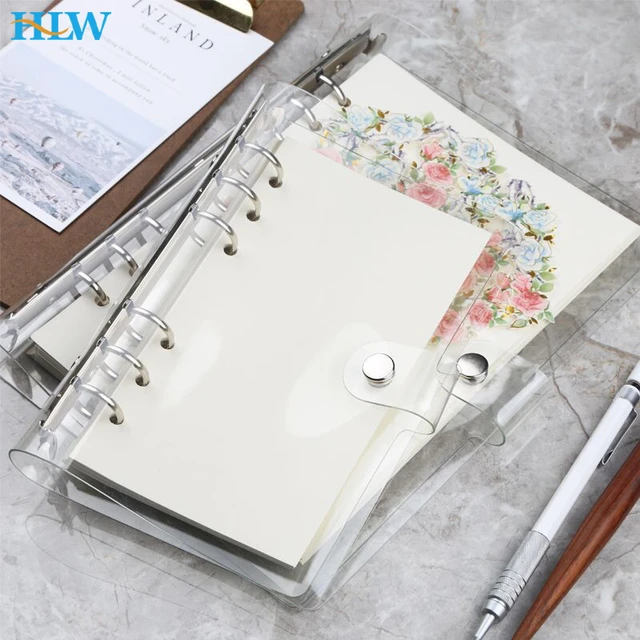 A7 Transparent Binder Notebook Business Portable Organizer Journal