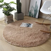 Fluffy Wool Rug Living Room Carpets Faux Fur Round Mat 3
