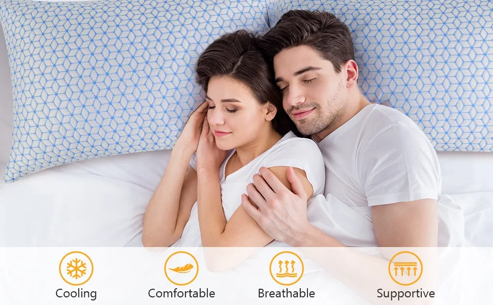 Memory foam pillows king size set of 2 cooling pillow