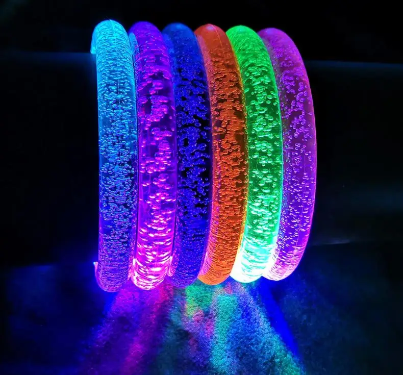 Bracelet lumineux à LED clignotant, activé par la voix, bracelet lumineux,  accessoires d'interdiction, soirée séparés ante KTV Club, 20 pièces par lot  - AliExpress