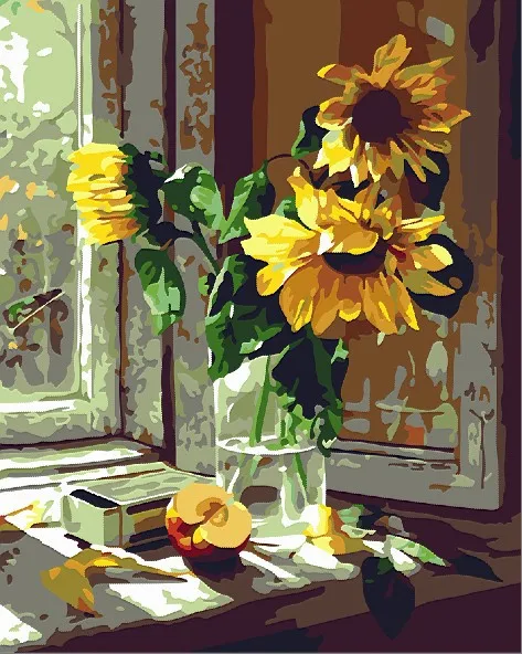 

145850 diy digital oil painting oil painting acrylic flower painting explosion hand-filled landscape painting