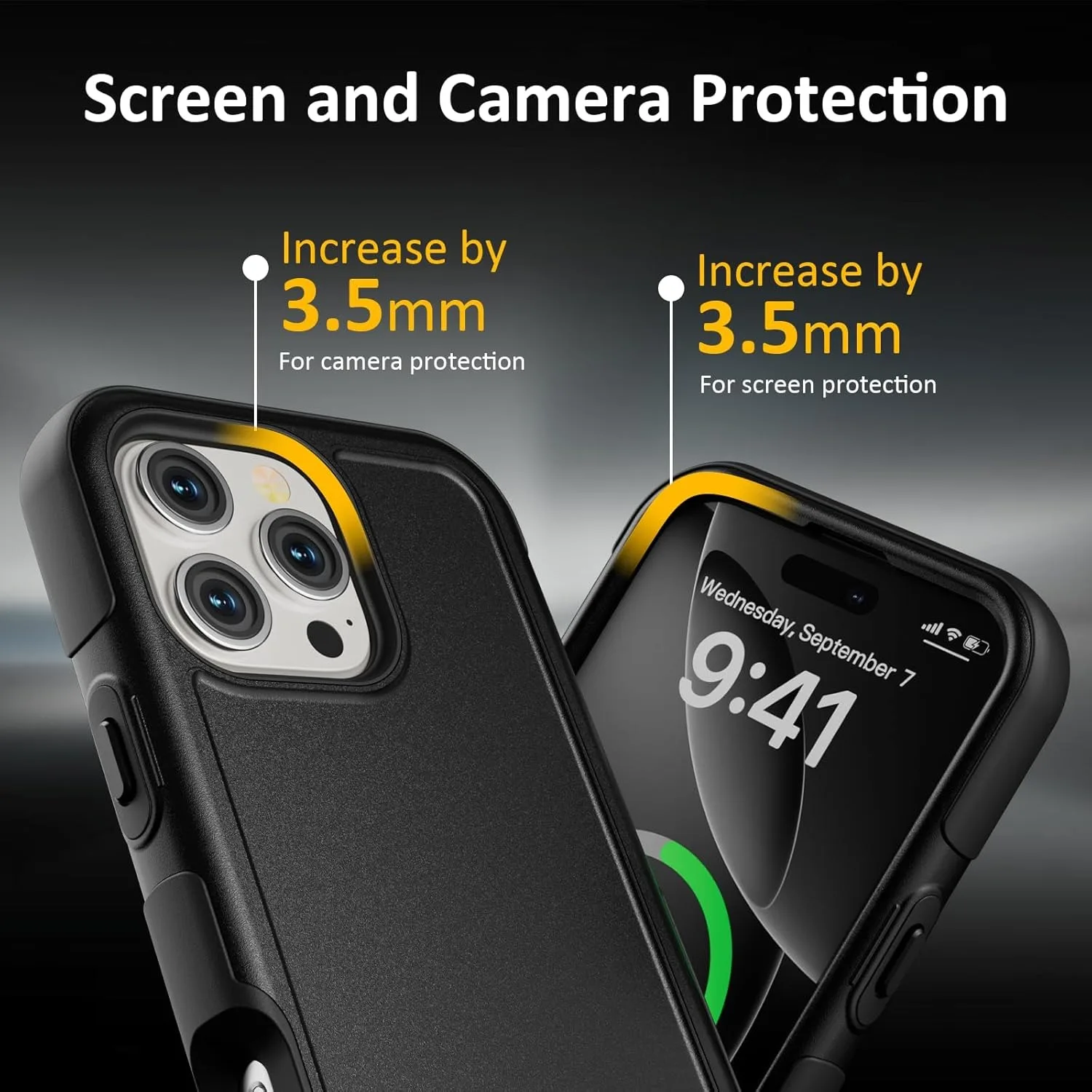 Rugged Military-Grade Shockproof Armor Case with MagSafe Charging Support