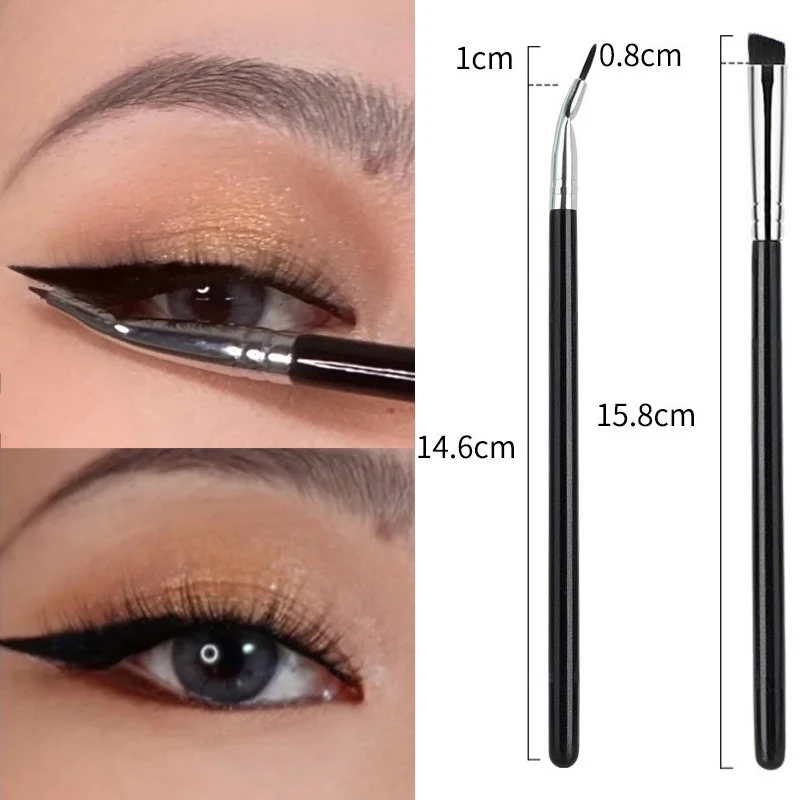 

1PC Eyeliner Brush Eyebrow Eyeliner Contour Angled Brush Portable Small Angled Eyebrow Liner Brush Women Makeup Cosmetic Tools