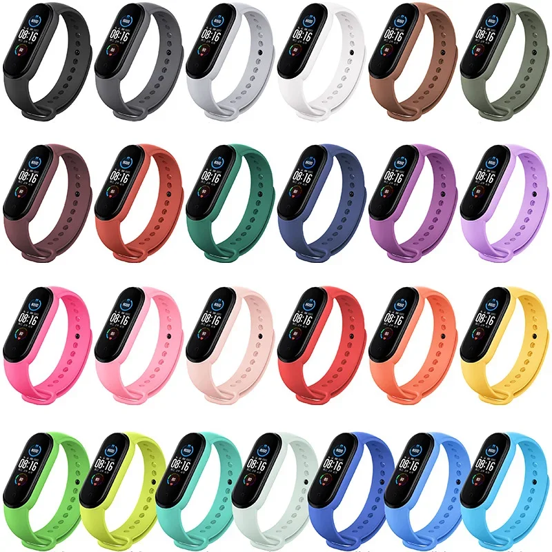 Correa de silicona para reloj Xiaomi Mi Band 7, 6, 5, 4 y 3, accesorios para reloj inteligente, 3/4