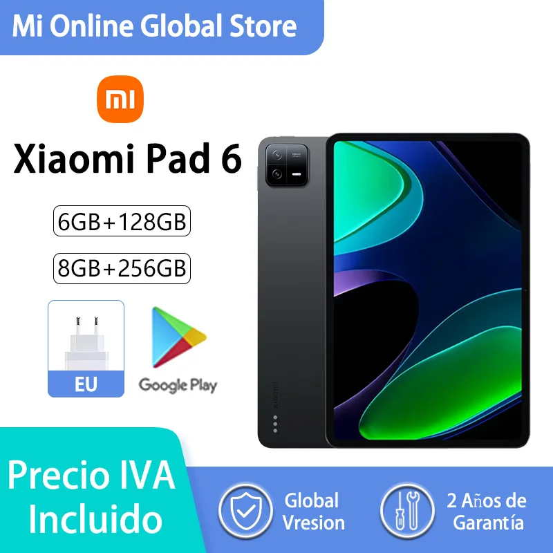 Xiaomi Pad 6 Tavoletta,11 "Display, 8840Mah Batteria,,33W Ricarica,144Hz Frequenza Di Aggiornamento,Qualcomm® Snapdragon™ 870.6Gb + 128Gb,Prima Releas