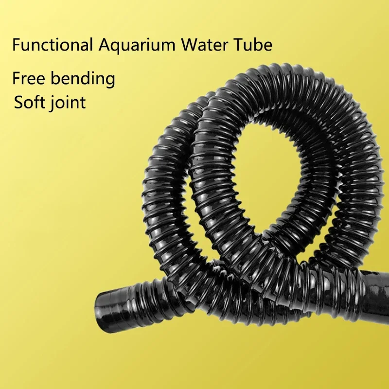 Aquarium Accessories Aquarium Hose Holder Aquarium Air Pipeline Black 20mm/25mm Aquarium Water Tube Oxygen Pump Water Pump Hose Air Bubble Stone Aquarium Fish Tank Pond Tube 50cm