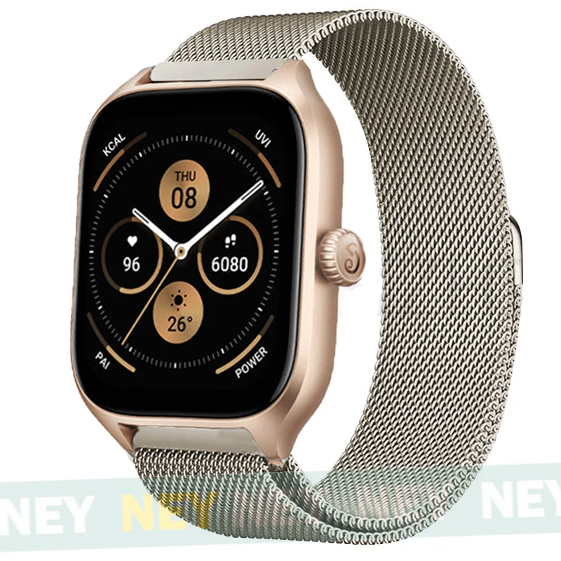 Milanese Loop Metal Bracelet for Smartwatches - Adjustable 20mm/22mm Strap