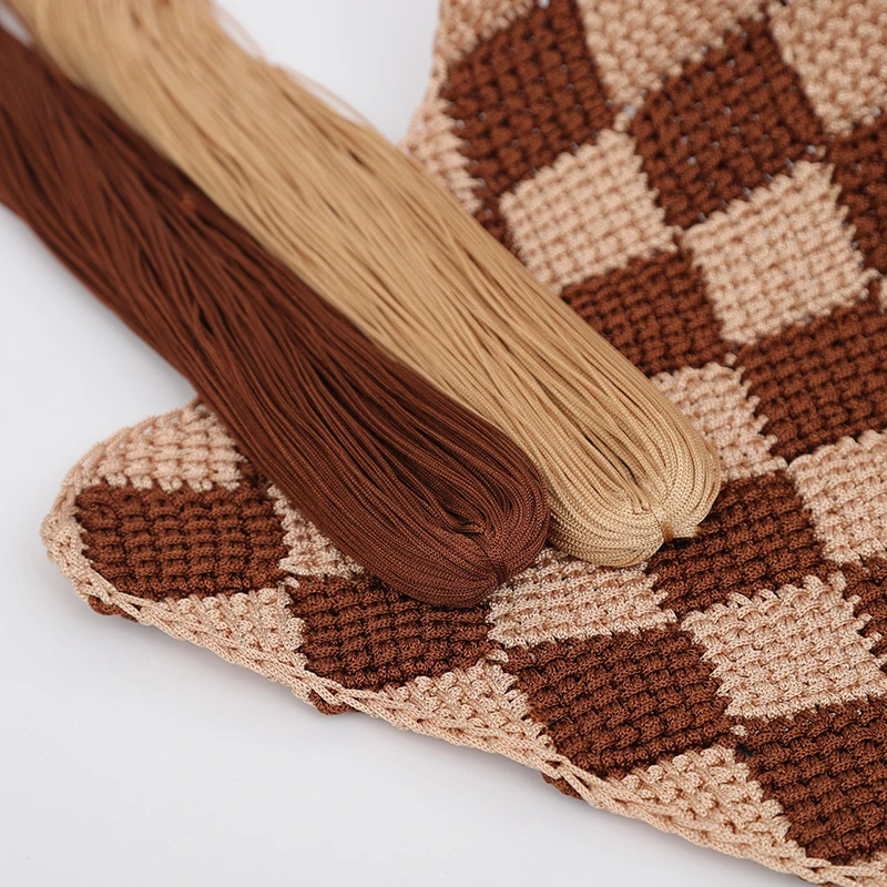 Nylon Cord Crochet Yarn Nylon Rope Silk Cord 100M Hollow Ice Silk Hook Thread Yarn Color Crochet Summer Nylon Cords DIY Hand-Woven Bracelet Braided Shoes Handicrafts