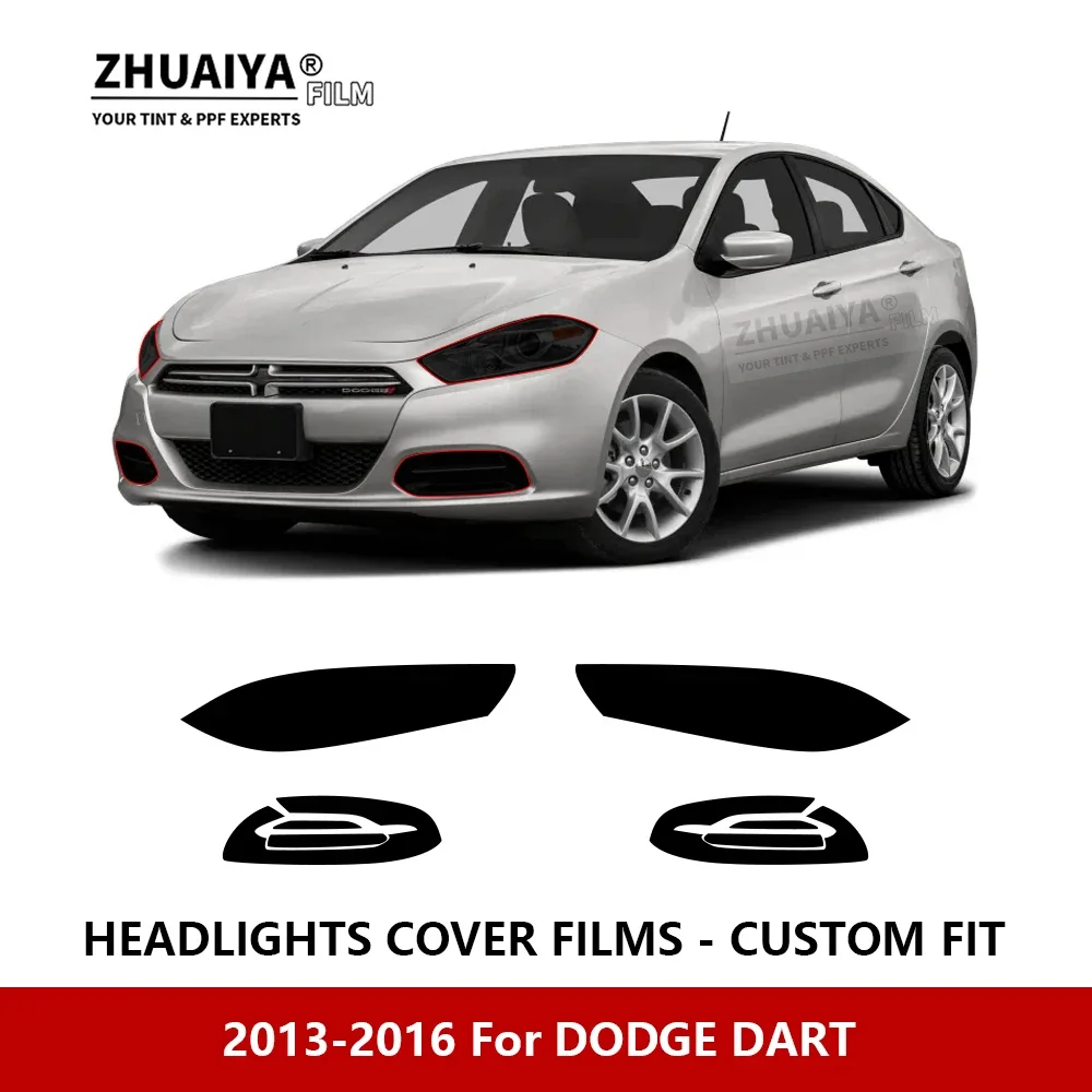 

For DODGE DART 2013-2016 Car Exterior Headlight Anti-scratch PPF precut Protective film Repair film Car stickers Accessories