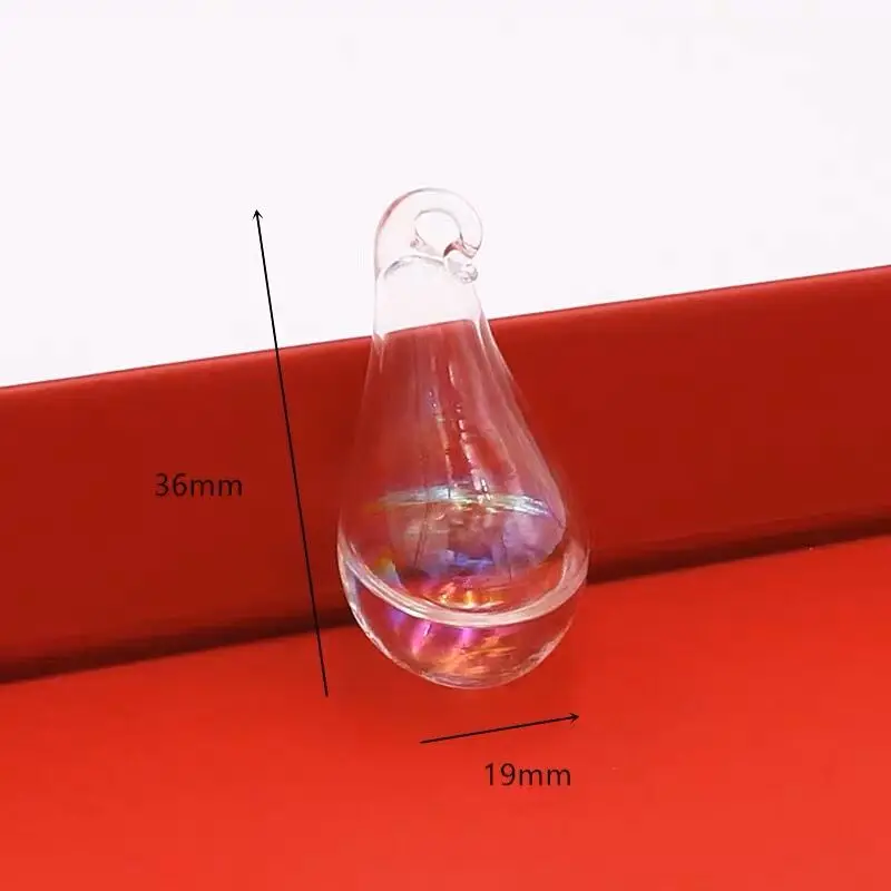10pcs Rainbow With Liquid Glass Bubble Dangle Earrings For Women Original Hand Blown Glass Ball Asymmetric Drop Earrings Gifts