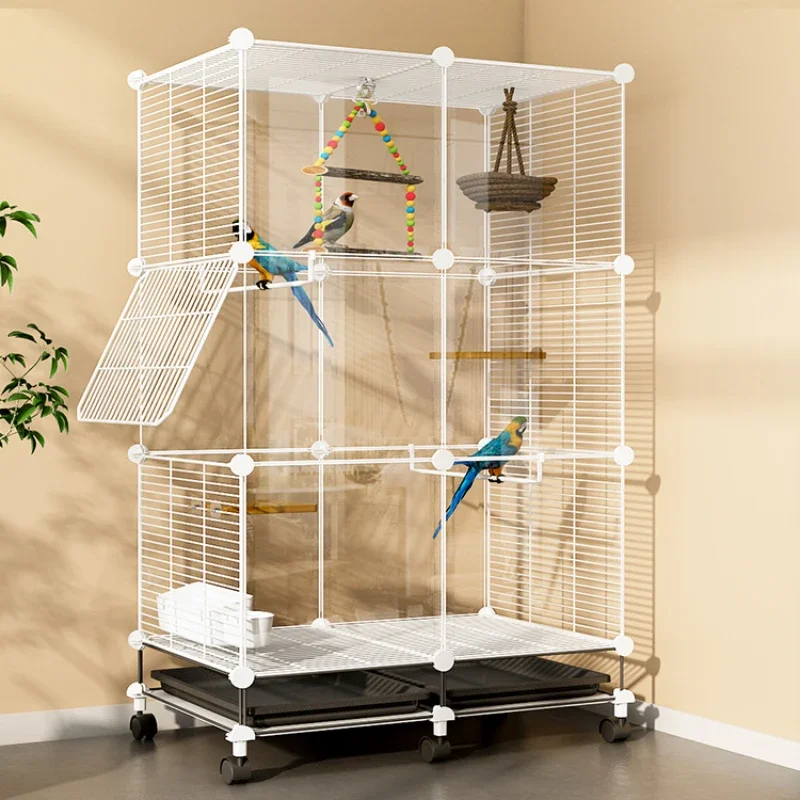 

Special Canary Bird Cages Parrot Budgie Outdoors Portable Large Bird Cages Luxury Park Breeding Gaiolas Birds Supplies WZ50BC
