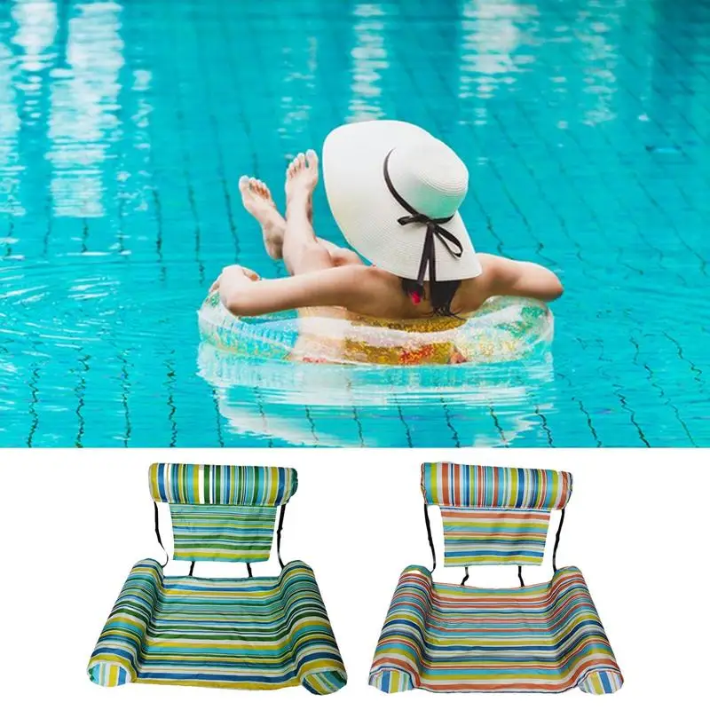 

Pool Floating Chair Inflatable Mattress Water Swimming Pool Chair New Water Hammock Recliner Pool Party Toy Lounge Bed For Pool
