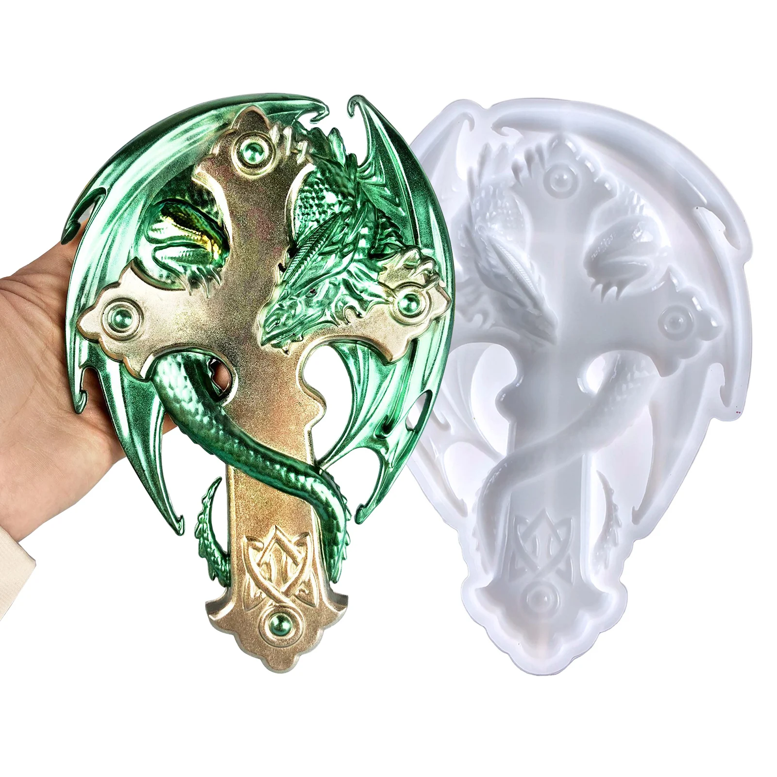 Fly Dragon Shield Molds for Epoxy Resin - Handmade Home Wall Decoration