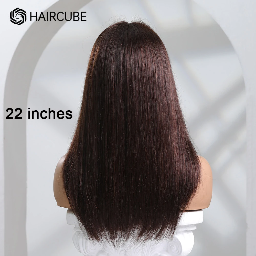 Straight Human Hair Wig with Bangs For White Women human hair wigs