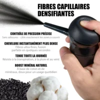 Adglamful Fibers capillaires (15g) – Volume instantané 10sec, applicateur en spray pour cheveux clairsemés |   Couverture invisible et uniforme 3