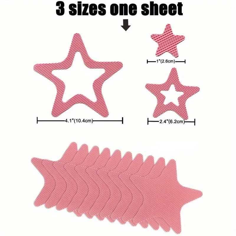 Waterproof Star Shaped Bathtub Sticker Non-Slip, Self-Adhesive, Removable, and Decorative Perfect for Bathroom and Toilet Decor