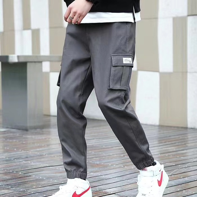 Trendy and fashionable Hong Kong style ankle binding youth new sports men's casual pants