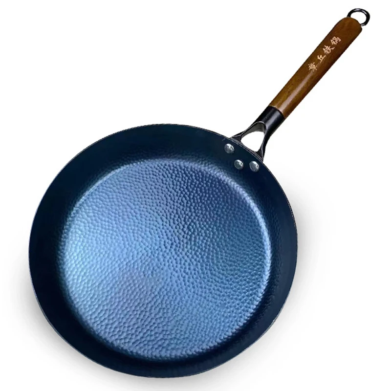 Cast Iron Frying Pan Hand hammering Uncoated Skillet Fried Egg Steak Kitchen Pan for Gas Stove Induction Cooker 30cm 1