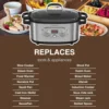 Programmable Slow Cooker with Timer, 6.8 Quart Crock Pot, Presets to Sous Vide, Bake, Sauté, Cook Rice& More, Nonstick Dishwashe 4