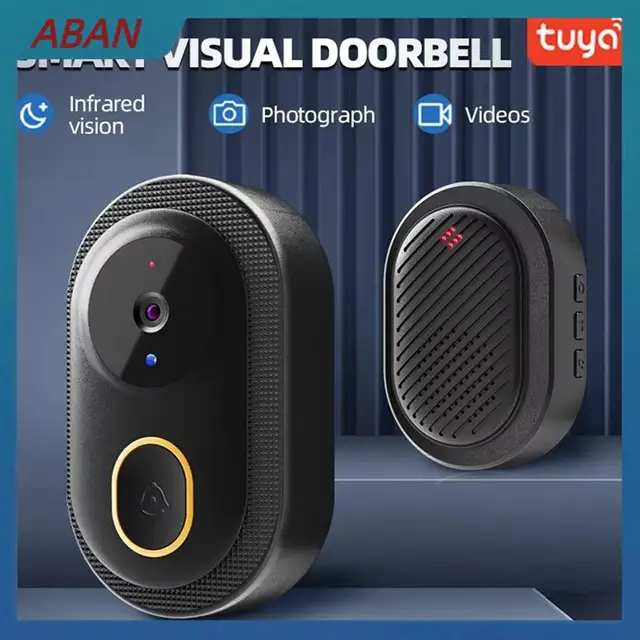 ABAN Tuya Wifi Video Doorbell Wireless HD Camera IR Alarm Security Smart Home Wifi Intercom Door Bell Camera For Home 6