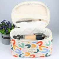 1 Piece Cosmetic Bags For Women As Shown Cotton + Polyester Organizer Storage Make Up Bag, Travel Toiletry Bags, Handbags Purses 1