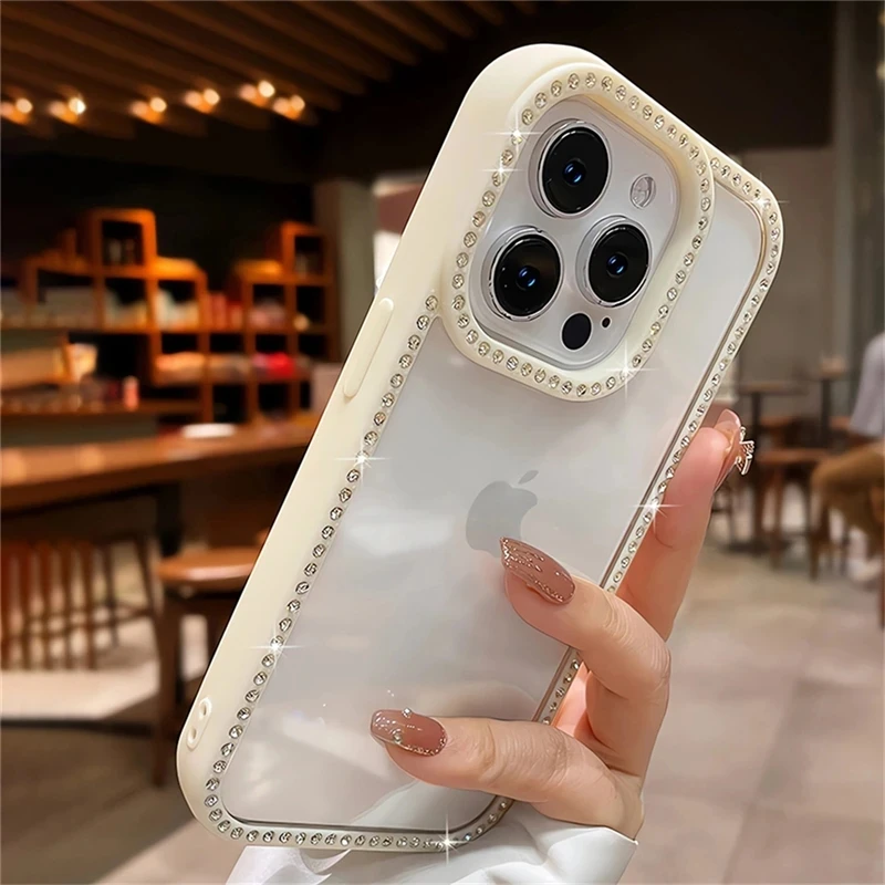Luxury Bling Rhinestone Diamond Phone Case with Air Shockproof Cover