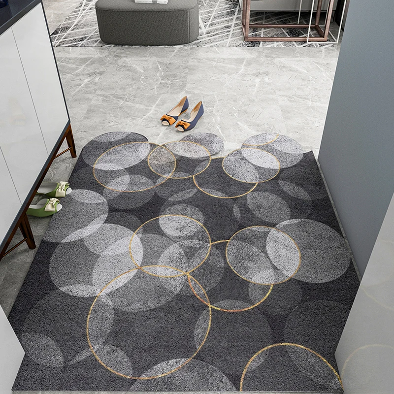 

Nordic Door Mat PVC Silk Loop Entrance Rubbing Irregular Shape Rug Minimalist Dust Carpet Kitchen Mat Bath Outdoor Doormats
