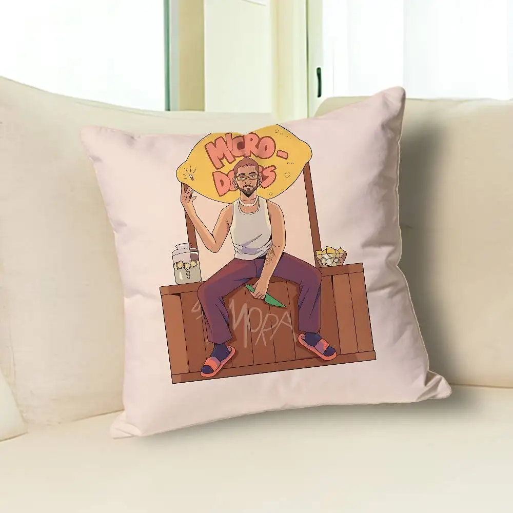 Singer M-Mora Album MICRODOSIS Kissenbezüge für Schlafzimmer, Wohnzimmer, Sofa, Heimdekoration, Polyester-Kissenbezug mit Reißverschluss – Detail 12