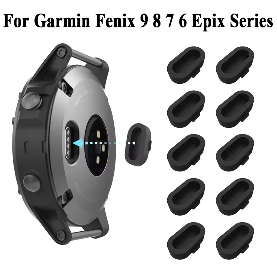 10 Stück/Set Staubstopper für Garmin Fenix 9 Pro 8 7 7X 6 6X Pro 5 5X Plus Epix Pro 2 Ladeanschluss Staubschutzkappe Anti-Staub-Stecker