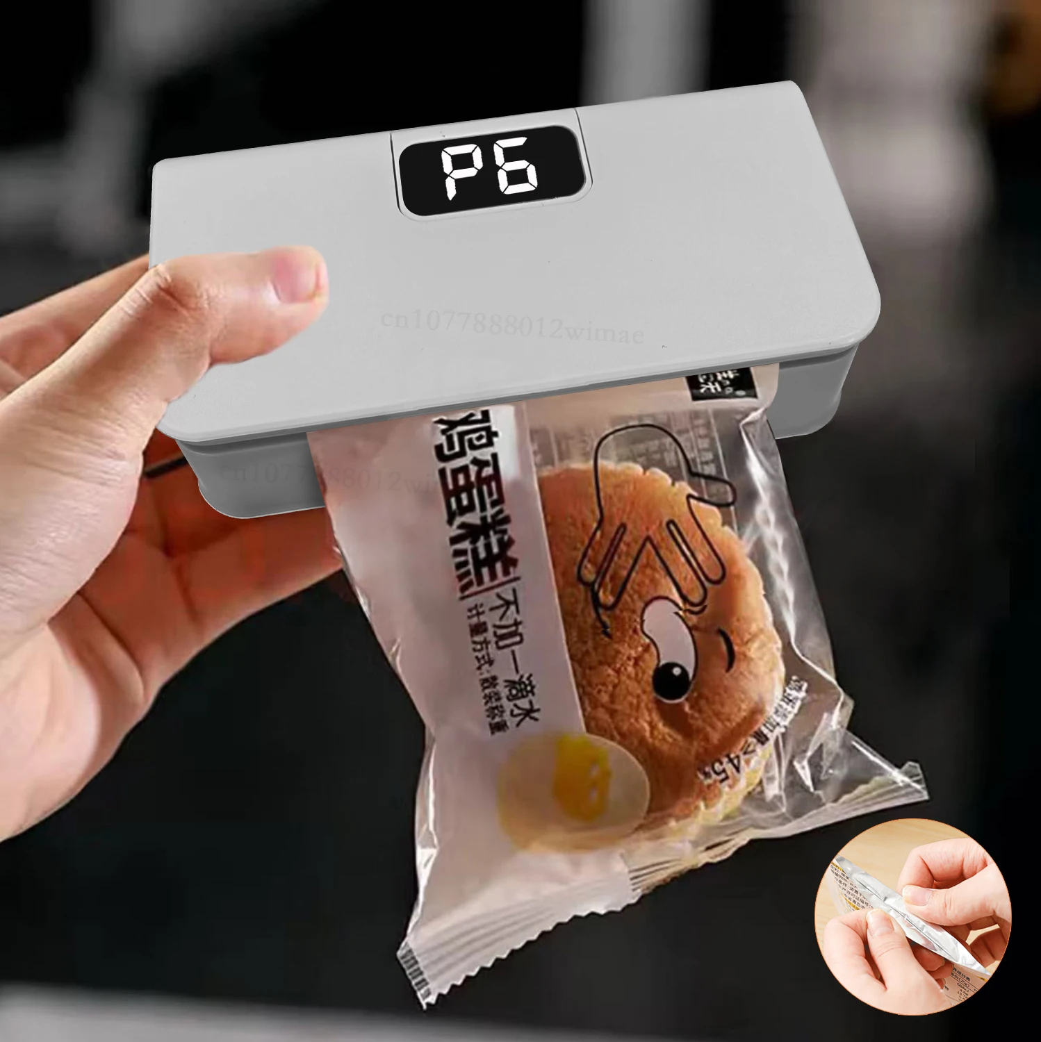 Mini Heat Bag Sealing USB Plastic Bags Sealer Machine 2 in 1 Handheld Food Package Bags Sealer With 6 Gear LED Display 1
