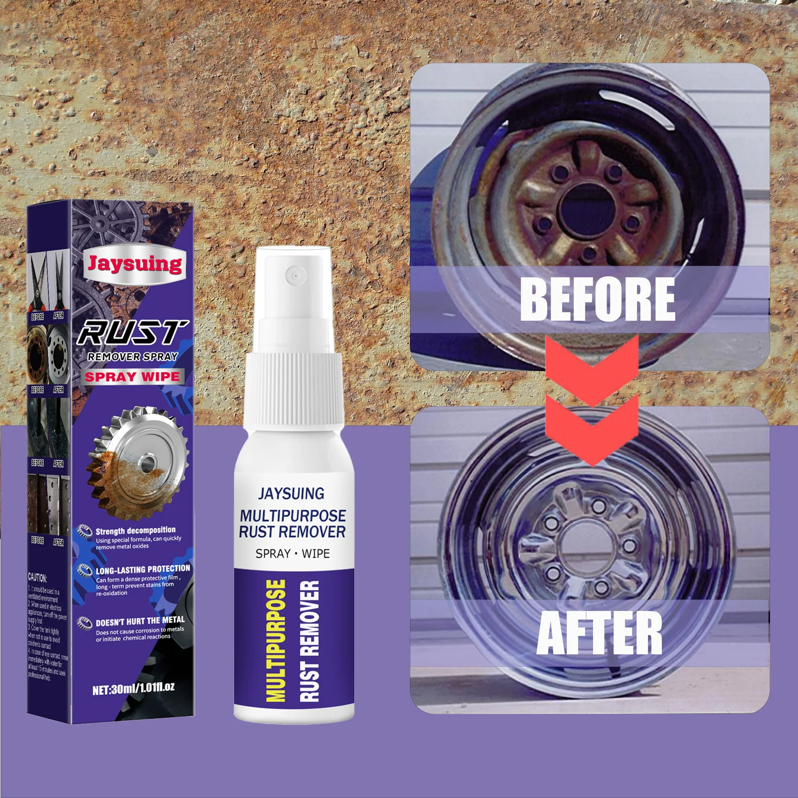 Metal Cleaner Rust Remover Metal Rust Cleaning Spray Rust Remover