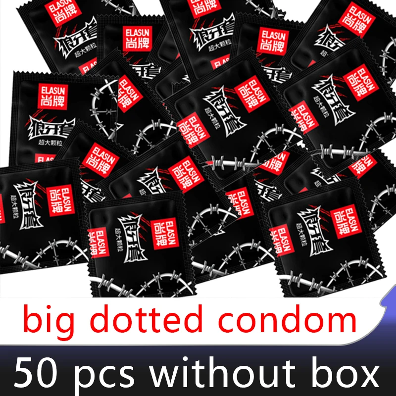 Brand Elasun Wholesale All Types Condoms For Men Different Varieties Big Dotted Ribbed Ultra Thin Condom Penis Sleeves Sex Toys