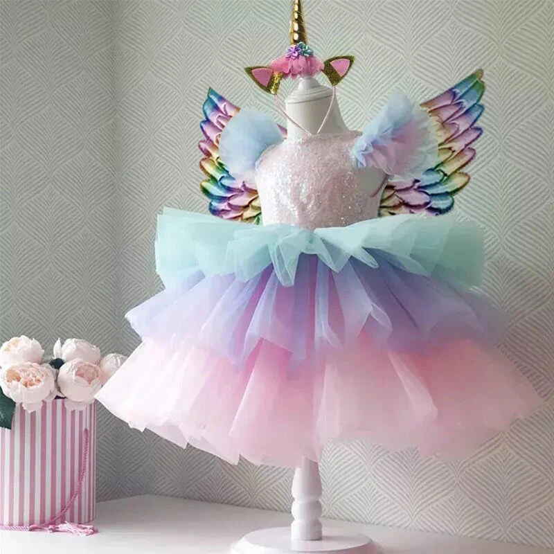 Unicorn Rainbow Birthday Dress 1