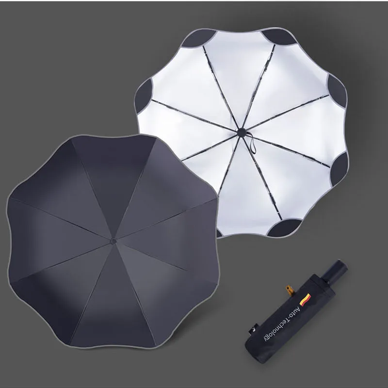 

Automatic Umbrella Anti-UV Full 3 Folding Male Female Parasol Sun Umbrella Rain Women Windproof Umbrella For Men Business