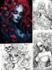 1pc Art Coloring Book 22 Page Coloring Books Gift For Birthday Party Relieve Stress Kill Time Graffiti Painting Drawing Art Book 5