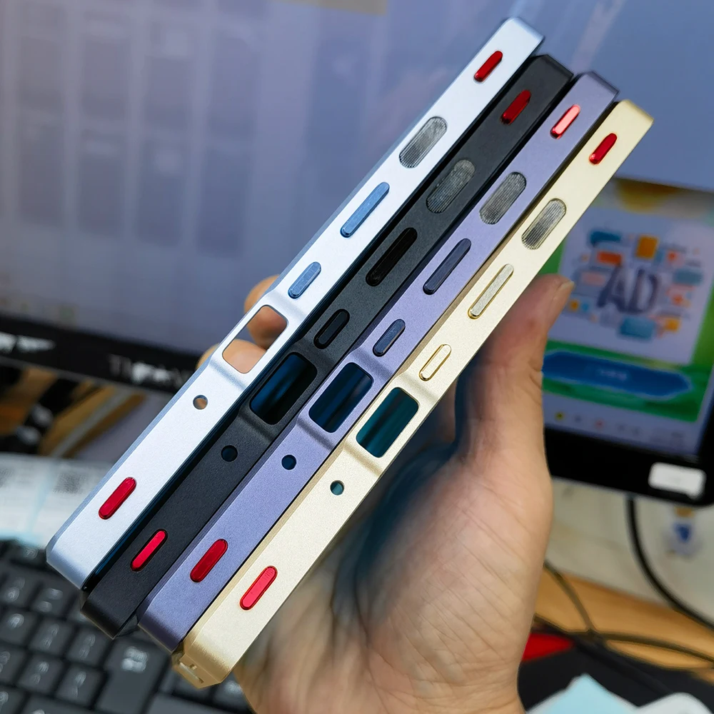 Aluminium Alloy Metal + Tempered Glass Clear Transparent Phone Case