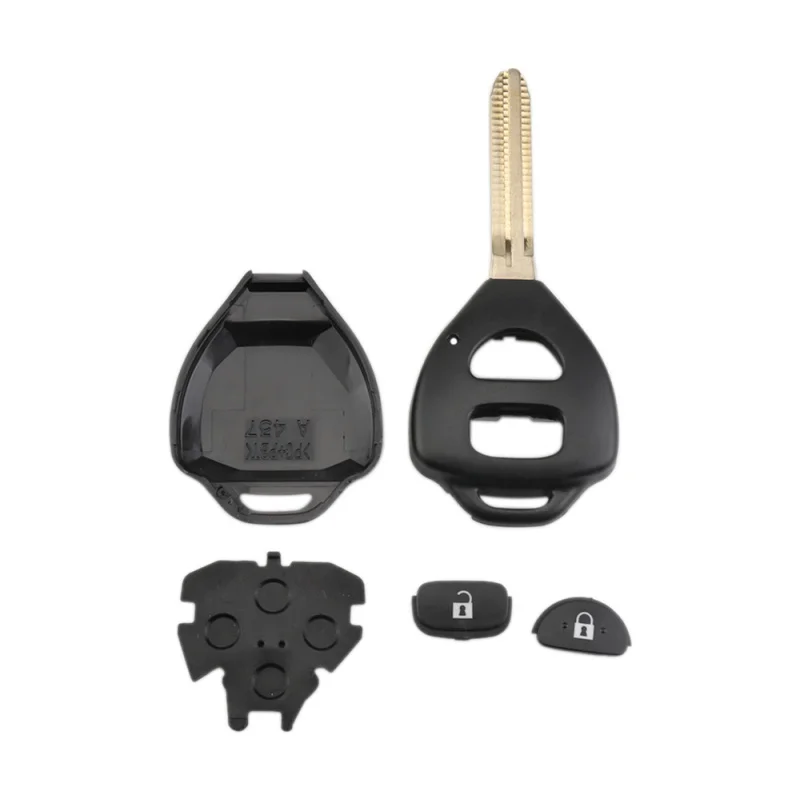 2 Button Uncut Replacement Plastic Remote Car Key Shell Cae Fob Blank Keys for Toyota Corolla RAV4 Toy43 Blade DUDELY