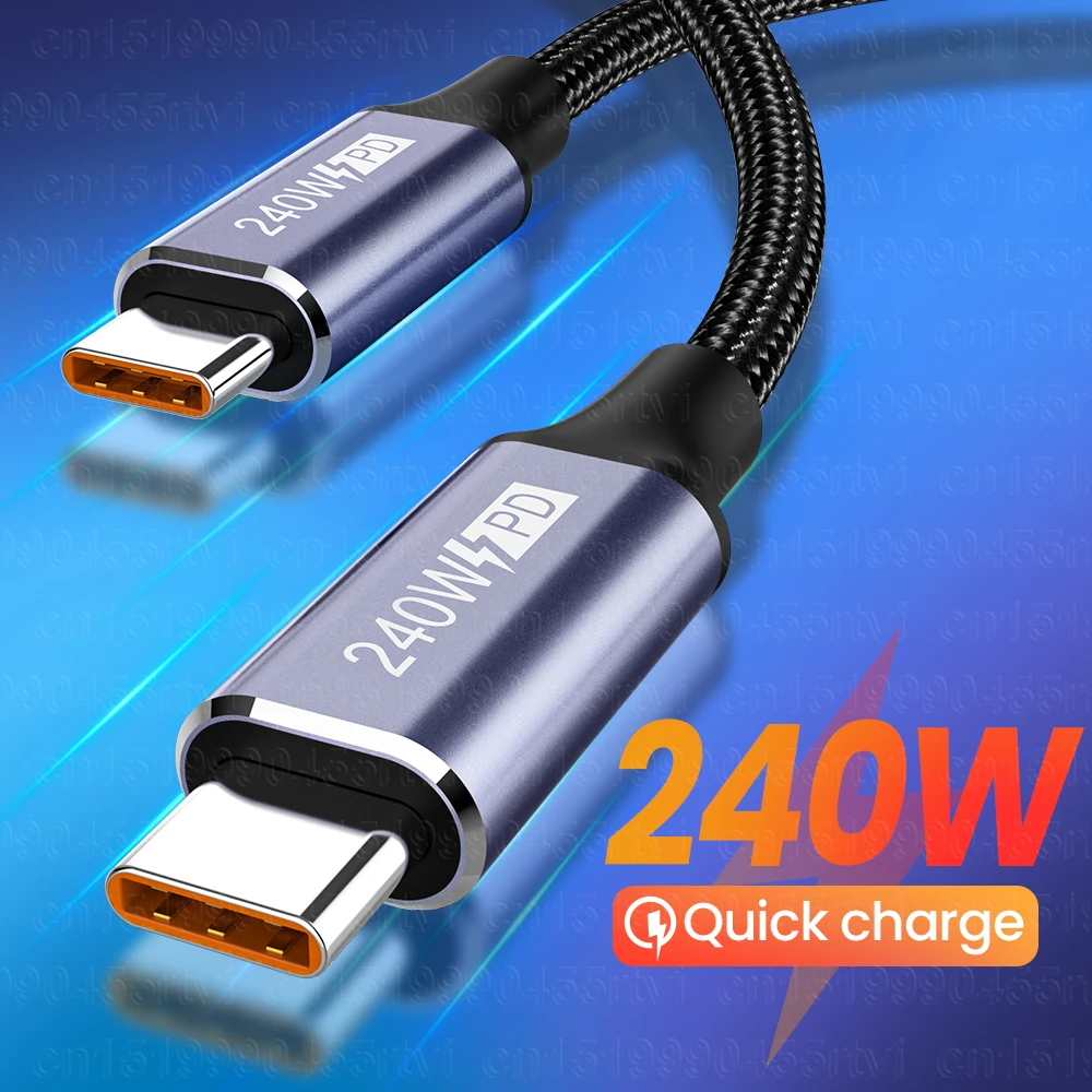 Usb Type C 240w Cable Charging Cable Usb C Cable Pd Fast Charger