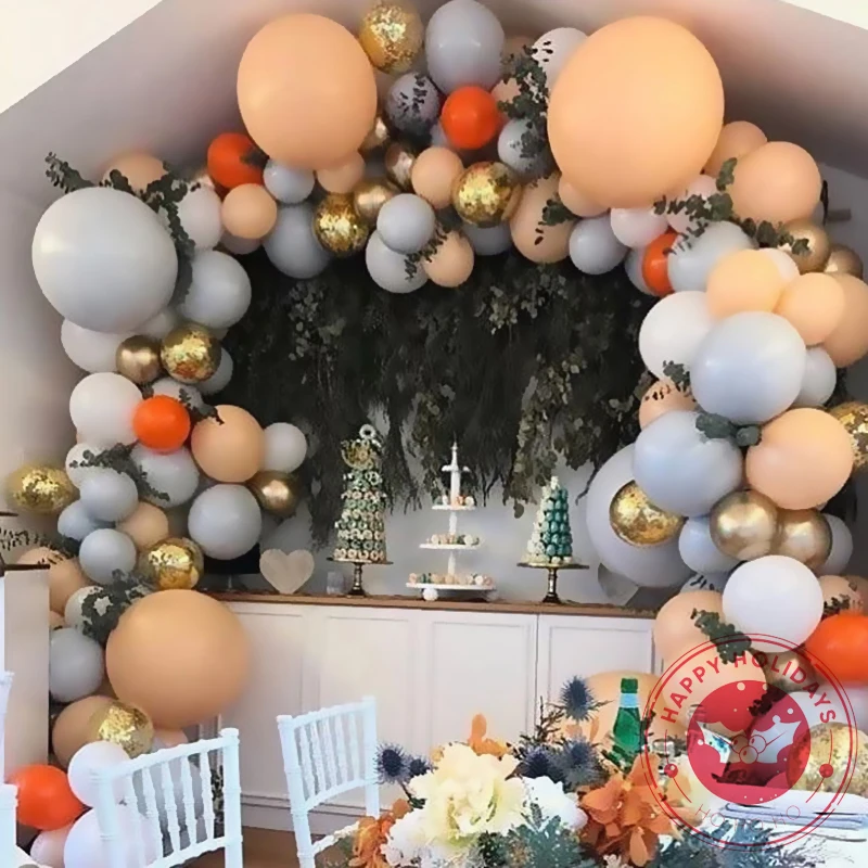 Kit De 96 Ballons En Latex Macaron Avec Confettis Or Rose, Pour Fête D'anniversaire, Fête