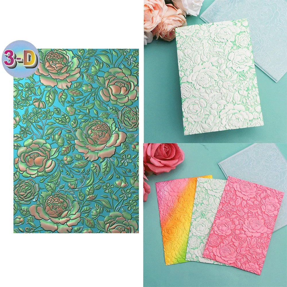 Floral Expression 3D Embossing Folder and Matching Die for Adding ...