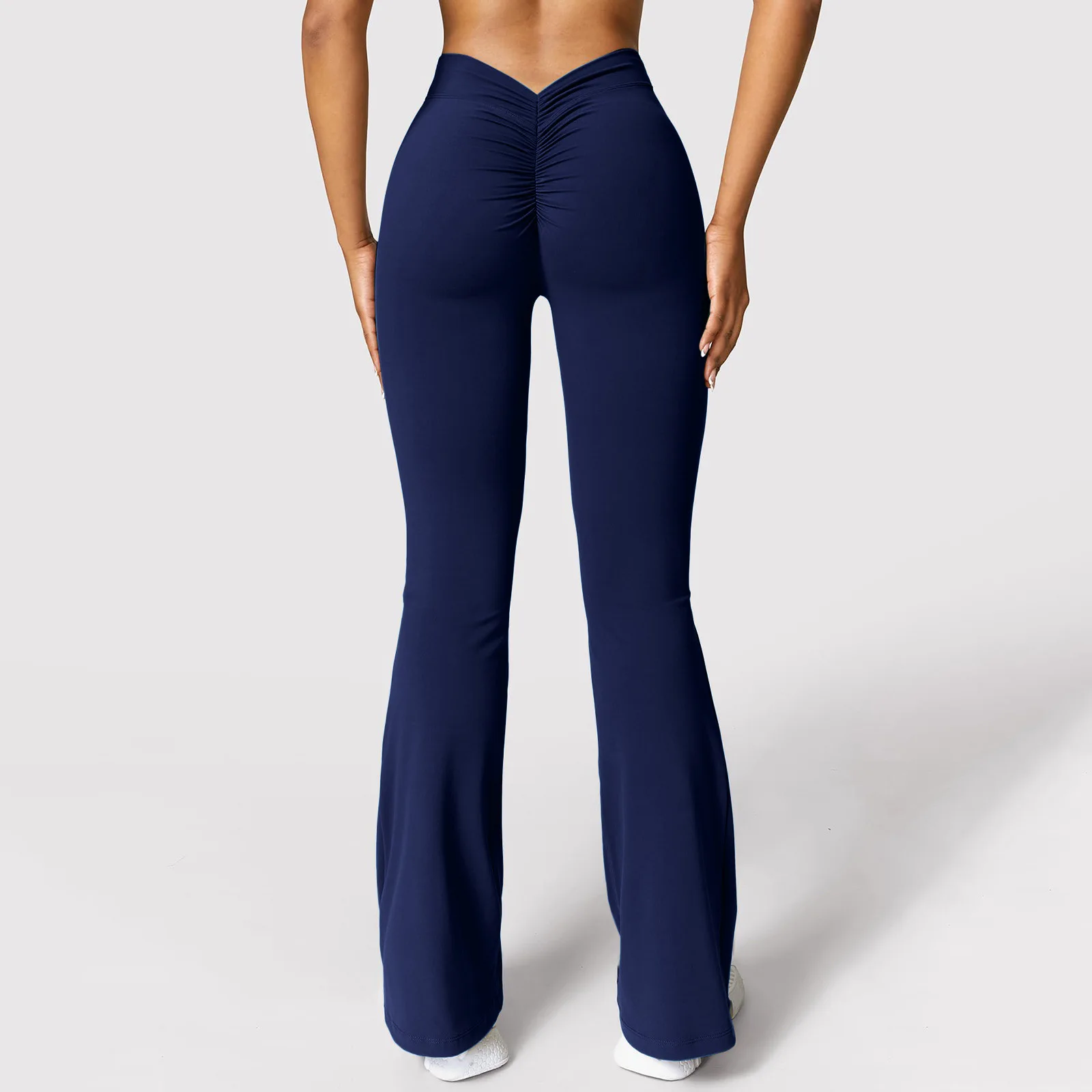 Seamless micro horn Yoga pants Sports fitness pants women's high-waisted hip lift leggings