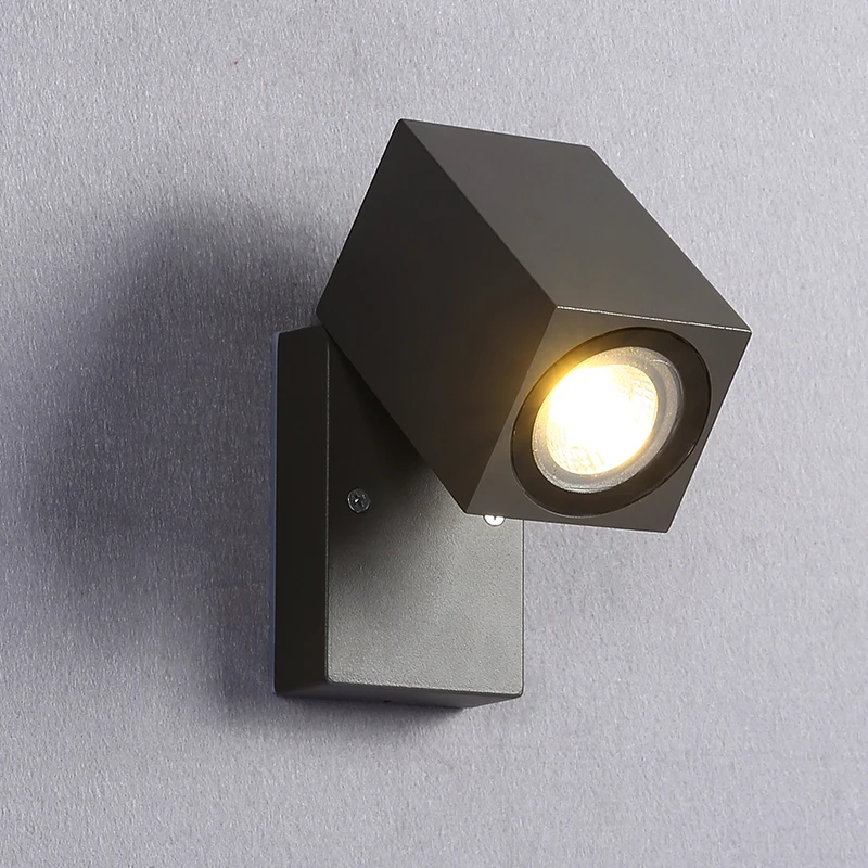 Wall Light Outdoor Porch Light Outdoor Folding LED Wall Lamp IP65 Waterproof Garden Porch Light GU10 COB Courtyard Exterior Wall Sconce Lighting Fixture 5W