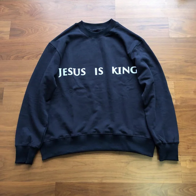 

Kanye 23ss New Style Autumn And Winter Foam Printing Cotton Cashmere Men And Women's Sweater