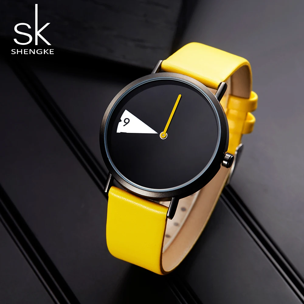 SHENGKE Quartz Wristwatches Watch Women Fashion Luxury Creative Montre Femme Top Brand Watches Leather Clock Reloj Mujer
