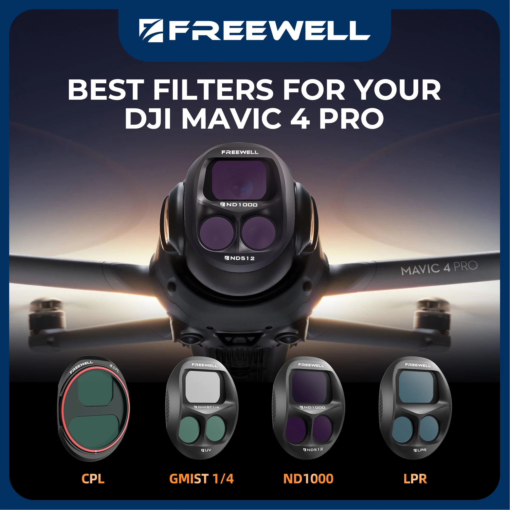 その他 DJI MAVIC MINI SET+4 filters freeweel Cinematic DJI Mini 4 Pro Filters – ND, Mist, ND/PL Set